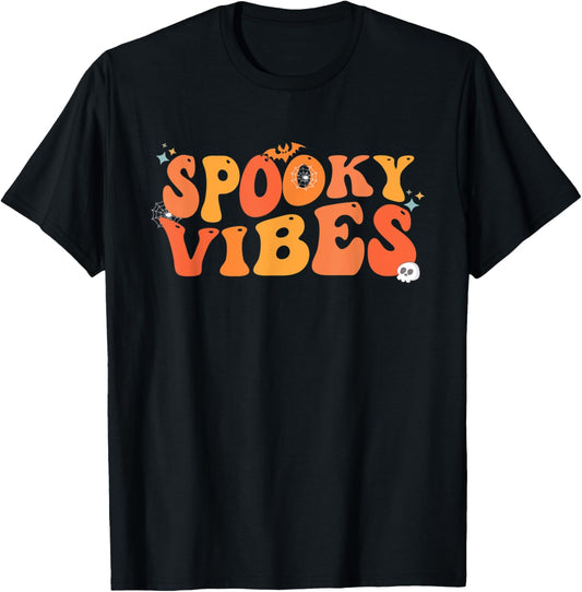 Groovy Spooky Vibes Costume for Men Women Halloween T-Shirt