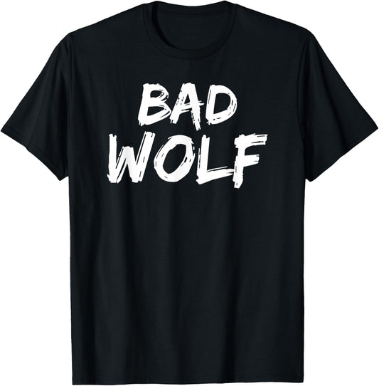 Bad Wolf In A Distressed Savage Look Tee Shirt T-Shirt