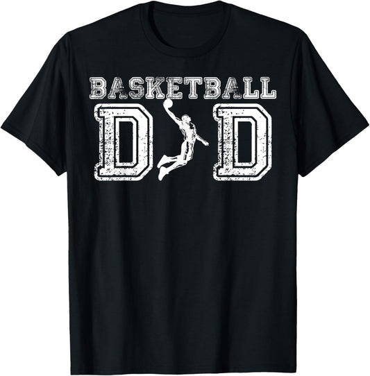Basketball Dad TShirt Fathers Day Gift For Daddy Papa Father T-Shirt