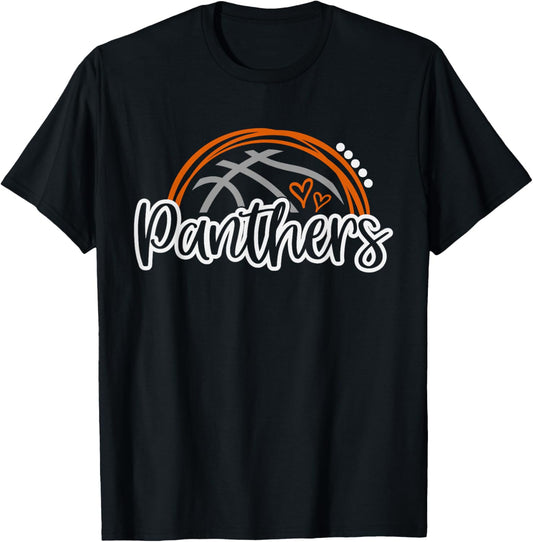 Basketball Panther School Sports Fan Team Spirit T-Shirt