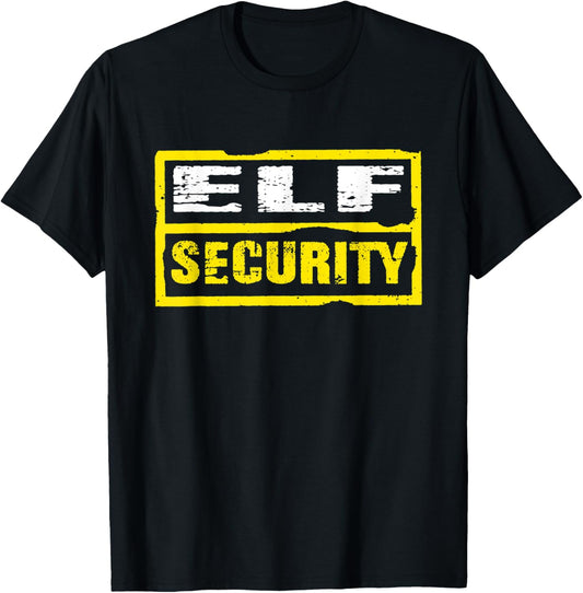 Halloween Adult Costume Elf Security Dad Mom T-Shirt
