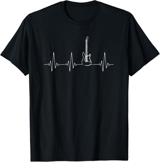 Guitar heartbeat music instrument for guitarist T-Shirt