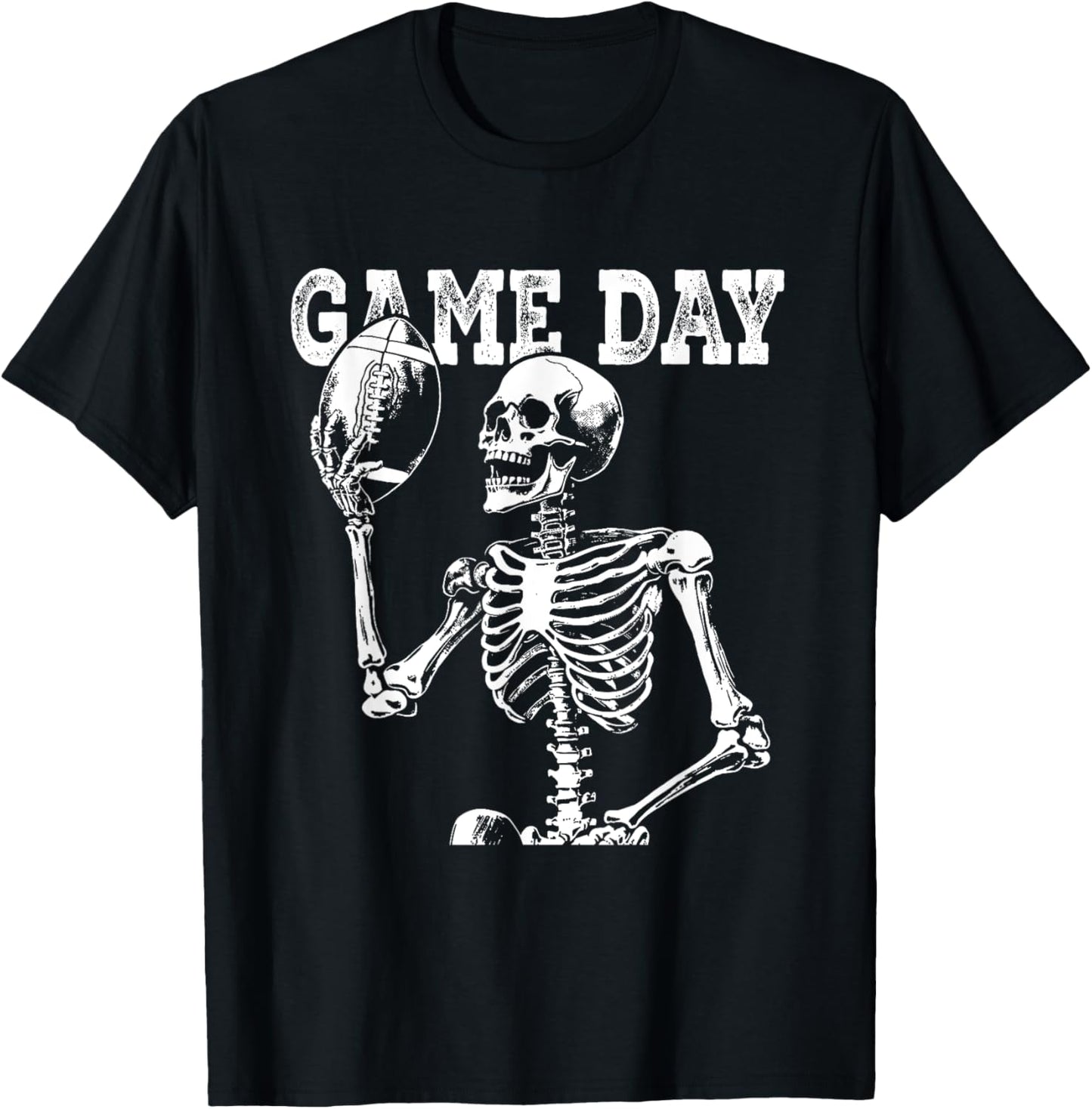 Halloween American Football Skeleton For Men Boys Game Day T-Shirt