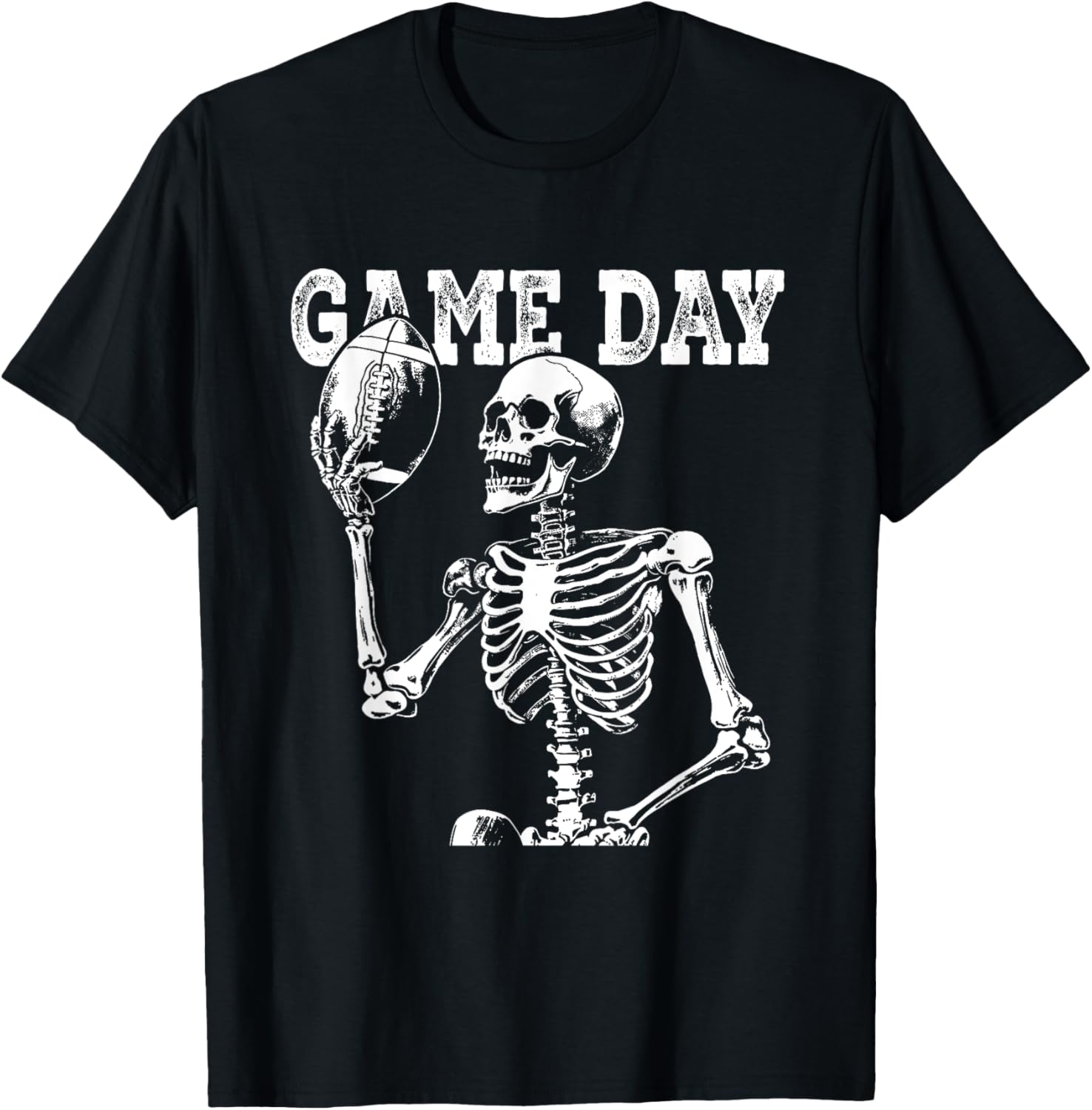Halloween American Football Skeleton For Men Boys Game Day T-Shirt