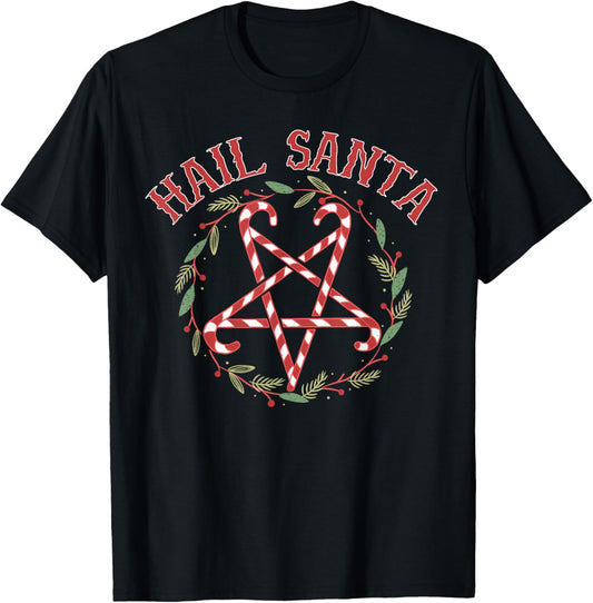 Hail Santa Christmas Krampus Clothing T-Shirt