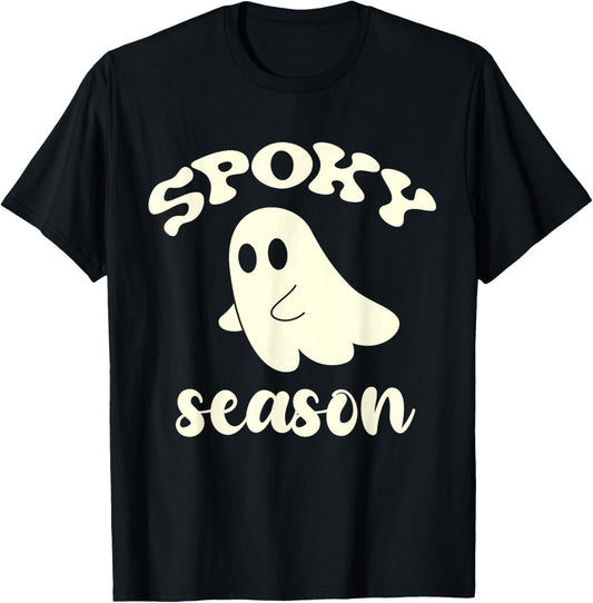 Halloween Ghost Spooky Season Costume Men Women Kids T-Shirt