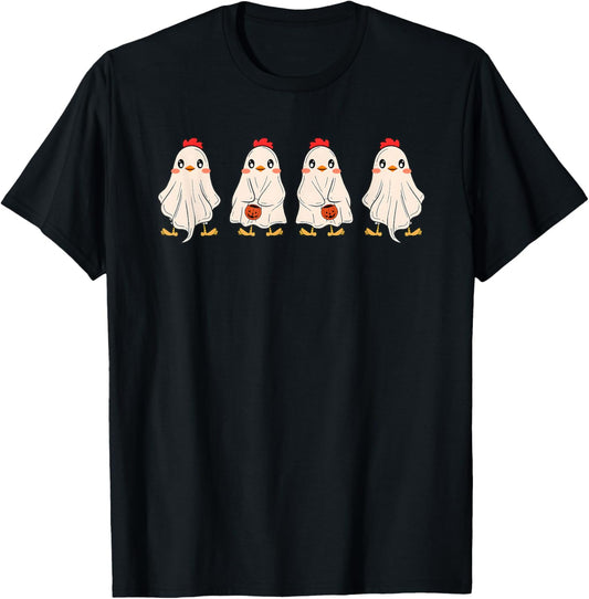 Halloween Chicken Funny Spooky Season Halloween Farm Life T-Shirt