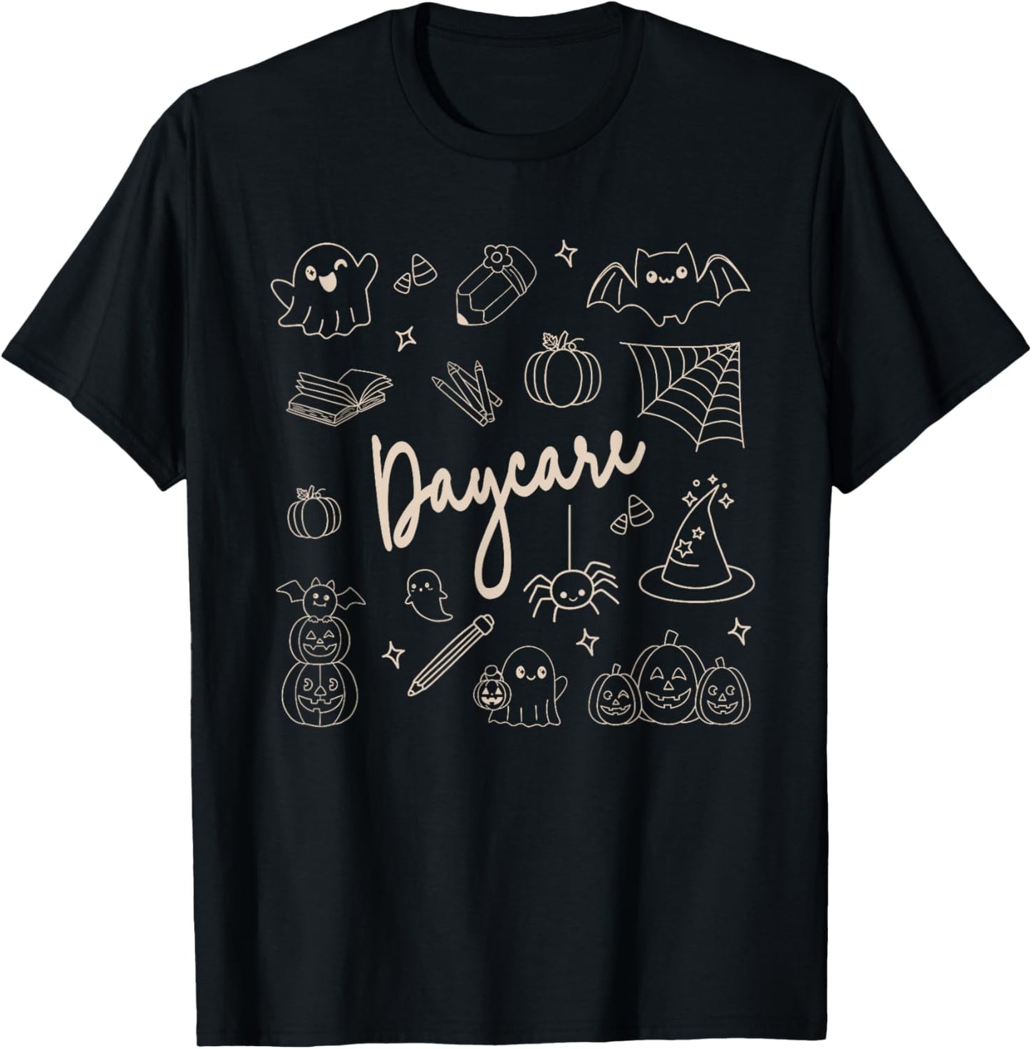 Groovy Spooky Daycare Teacher Halloween Infant Squad Teach T-Shirt