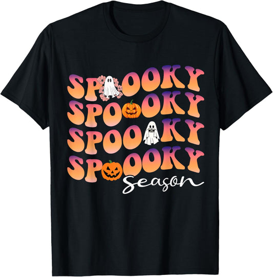 Groovy Spooky Season cute Pumpkin Halloween T-Shirt