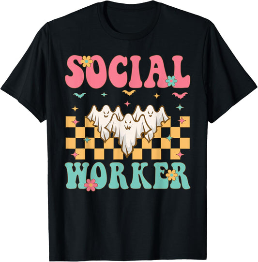 Halloween Social Worker School Social Worker Spooky Season T-Shirt