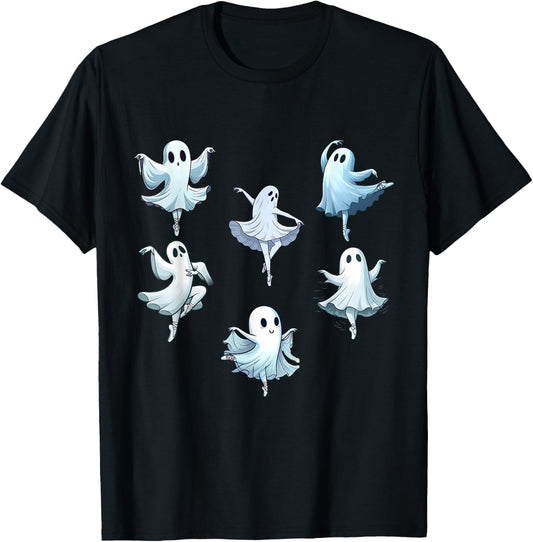 Ballet Ghost Ballet Dancer Spooky Dance Teacher Halloween T-Shirt