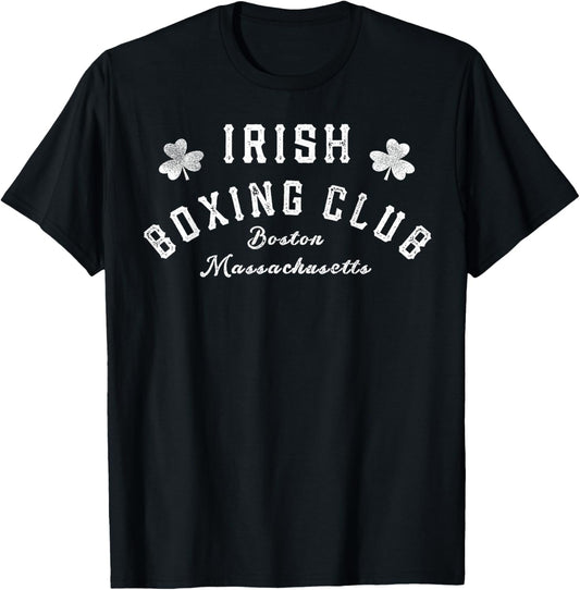 Great Irish Boxing Shirt Men Club Boston Fighting Tee Pub T-Shirt