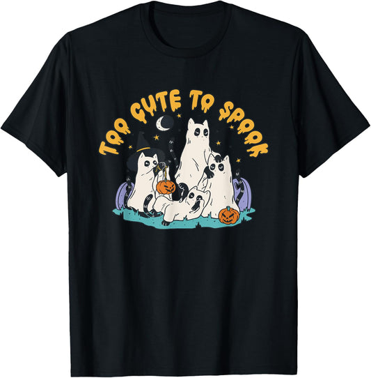 Halloween Horror Spooky Season Too Cute To Spook Cat T-Shirt