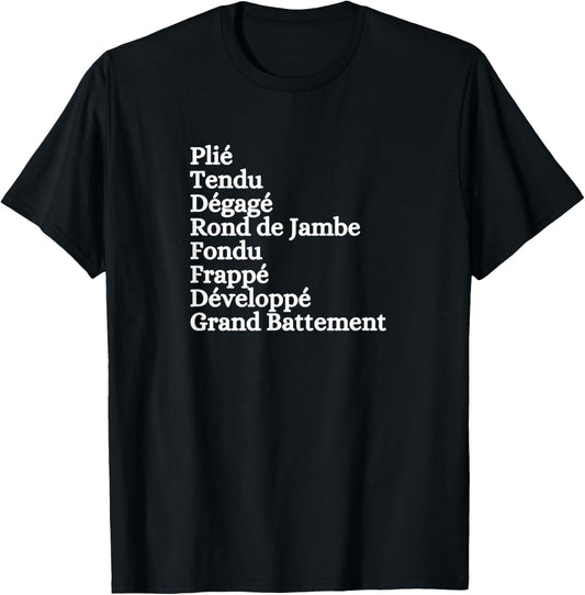 BALLET BARRE WARM UP Ballerina Dancer Plie Tendu Graphic T-Shirt
