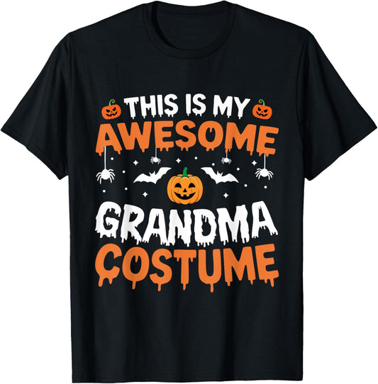 Halloween Grandma Nana Grammy Lovers Spooky Pumpkin Women T-Shirt