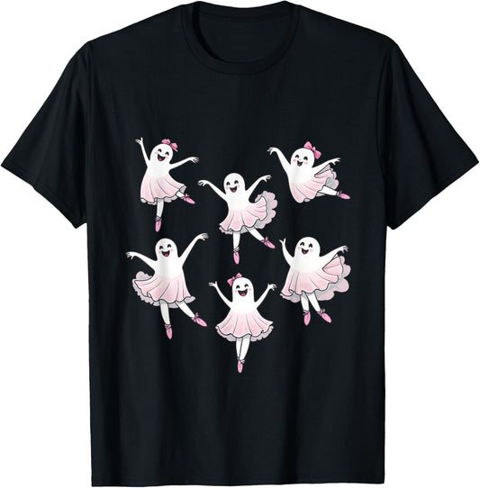Ballerina Ghosts Ballet Ghost Dancer Spooky Dance Halloween T-Shirt