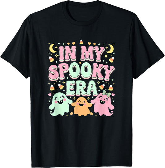 Groovy In My Spooky Era Season Cute Ghost Funny Halloween T-Shirt