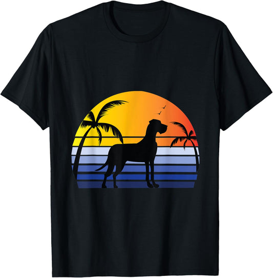 Great Dane Vintage Retro Gift For Dog Owners And Pet Lover T-Shirt