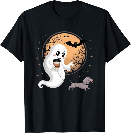 Halloween Dachshund Spooky Season Weenie Dog Vintage T-Shirt