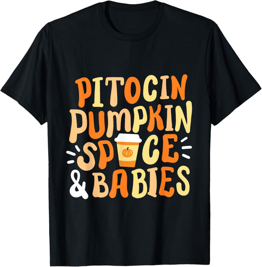 Halloween Labor And Delivery L&amp;D Nurse Fall Pumpkins Midwife T-Shirt
