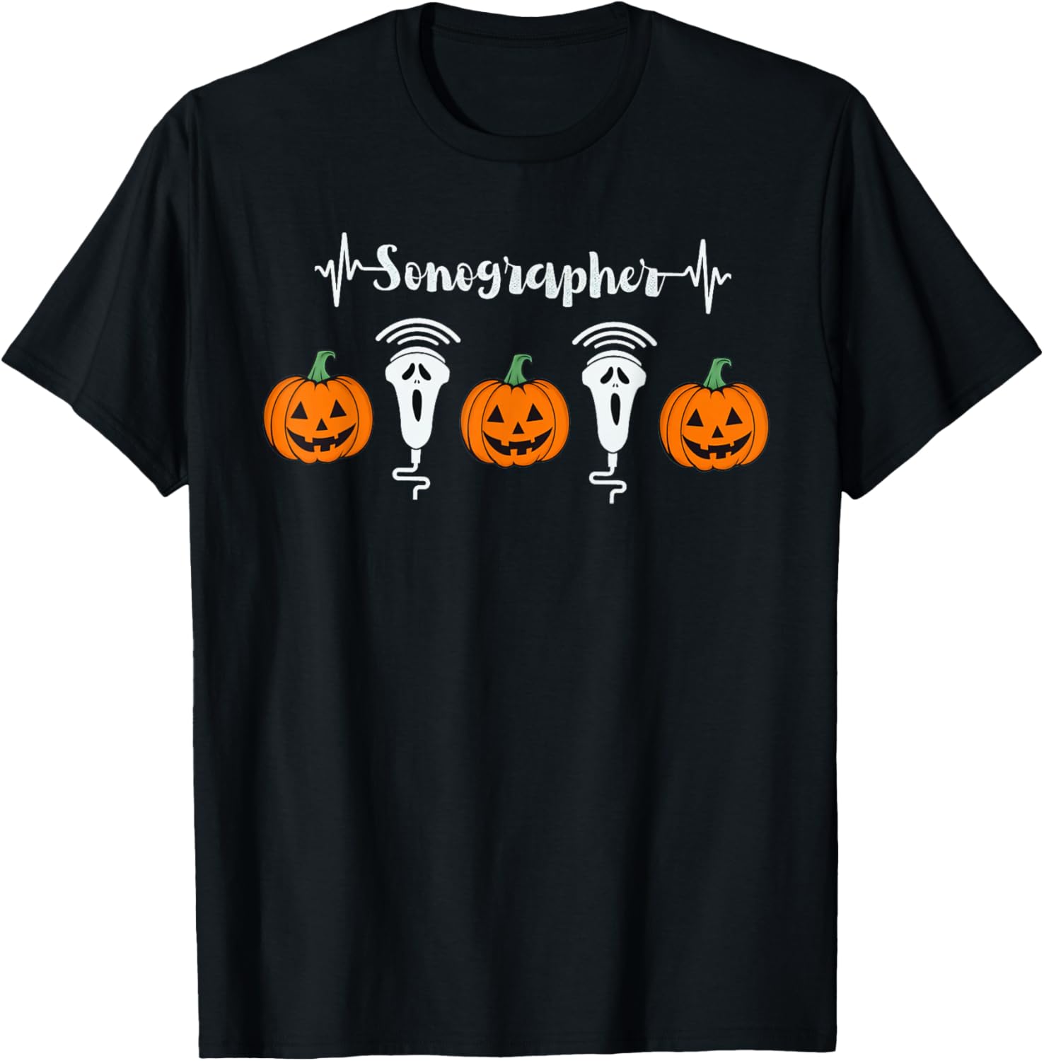 Halloween Sonographer Pumpkins Ultrasound Technologist T-Shirt