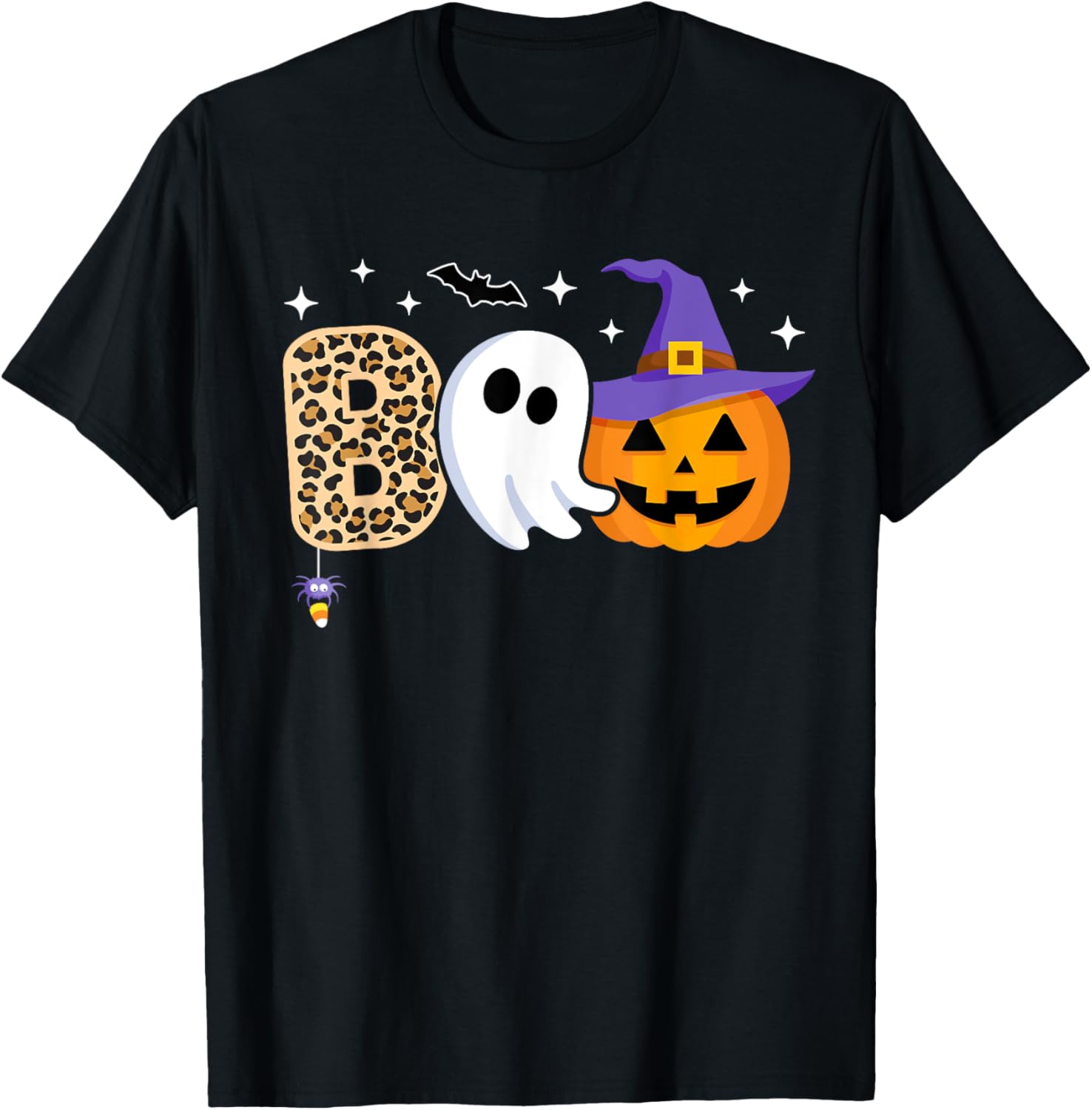 Halloween Boo Spooky Season Ghost Witch Women Toddler Girls T-Shirt