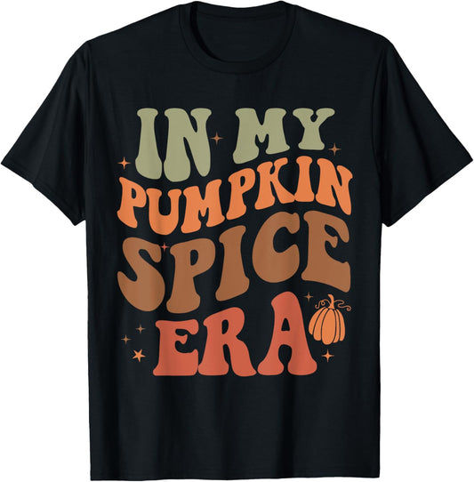 Groovy Retro Autumn Thanksgiving In My Pumpkin Spice Era T-Shirt