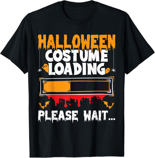Halloween Loading Please Wait Funny Spooky Season Party T-Shirt