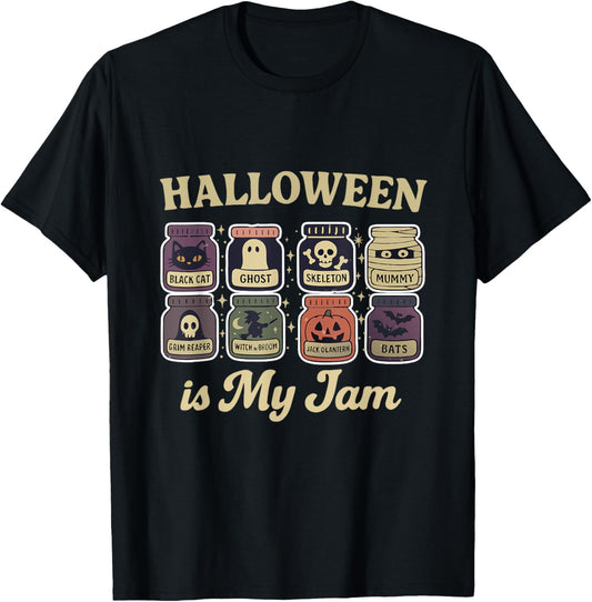 Halloween is My Jam Pumpkin Scary Fall Autumn Spooky Season T-Shirt