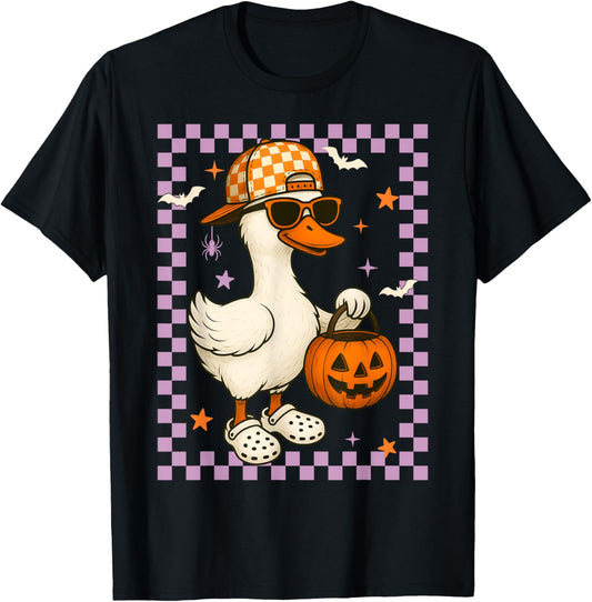 Halloween Cool Spooky Season Goose Autumn Boy Men Kids T-Shirt
