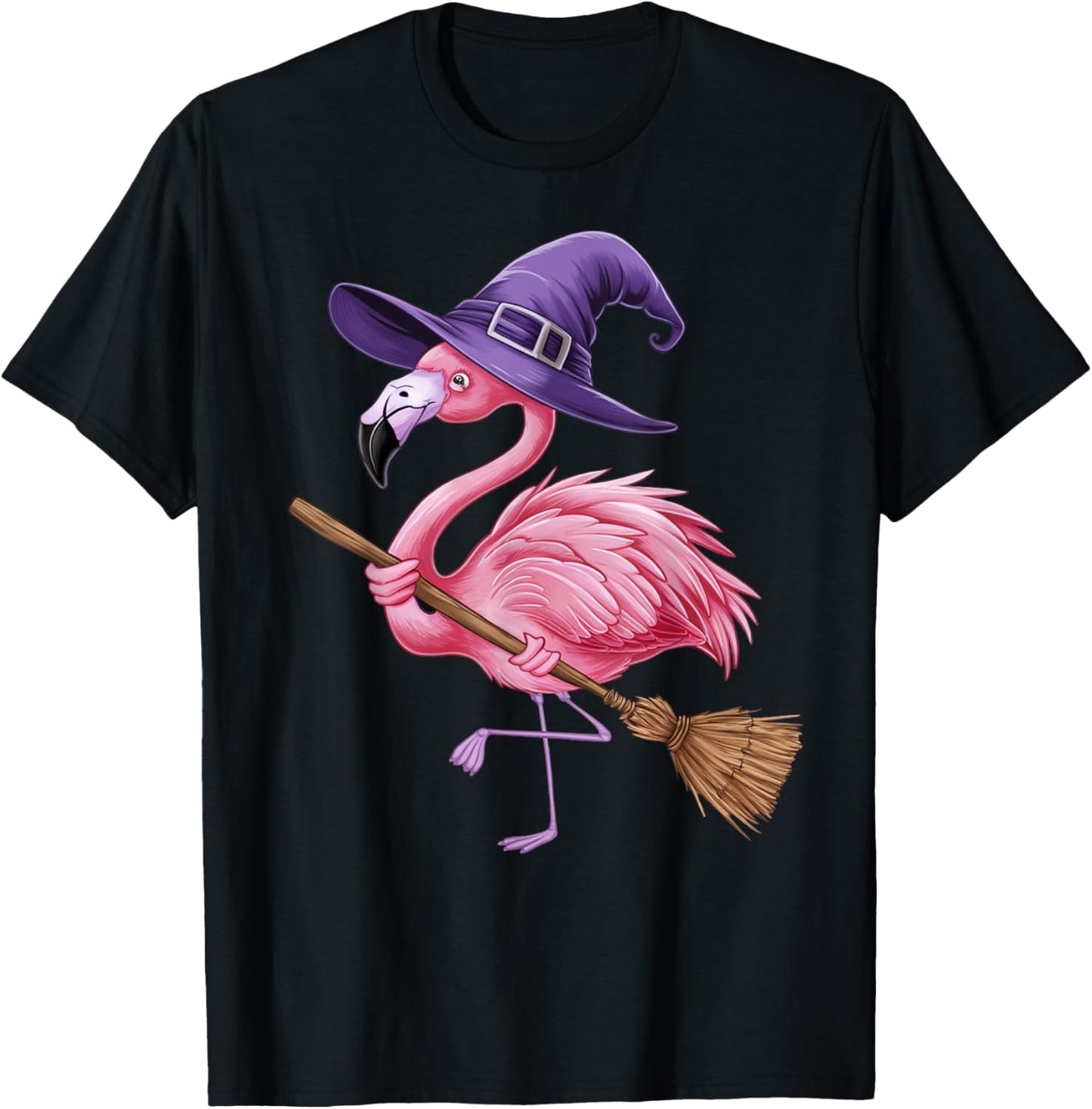 Halloween Flamingo Witch Hats Scary Costumes Men Women Kids T-Shirt