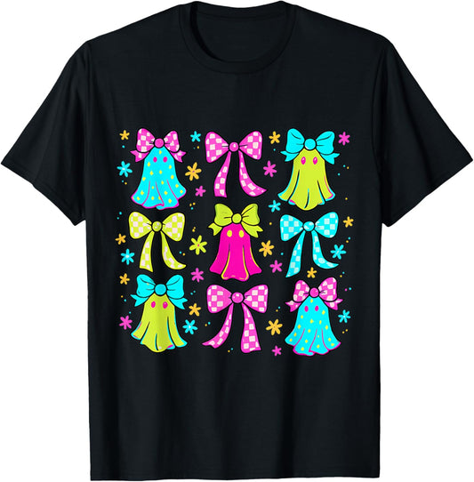 Halloween Ghost Cute Boo Ghost Coquette Spooky Season T-Shirt