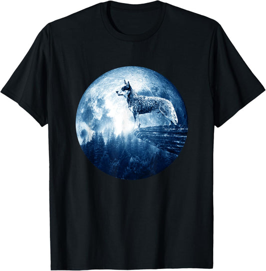 Australian Cattle Dog Moon Dog Mom Dad Women Men Dog Lovers T-Shirt