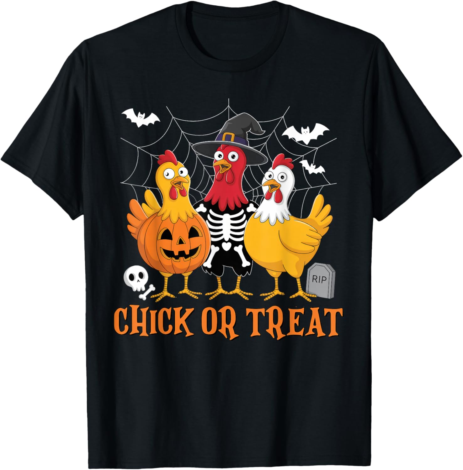 Halloween Chicken Skeleton Chick Or Treat Spooky Season T-Shirt
