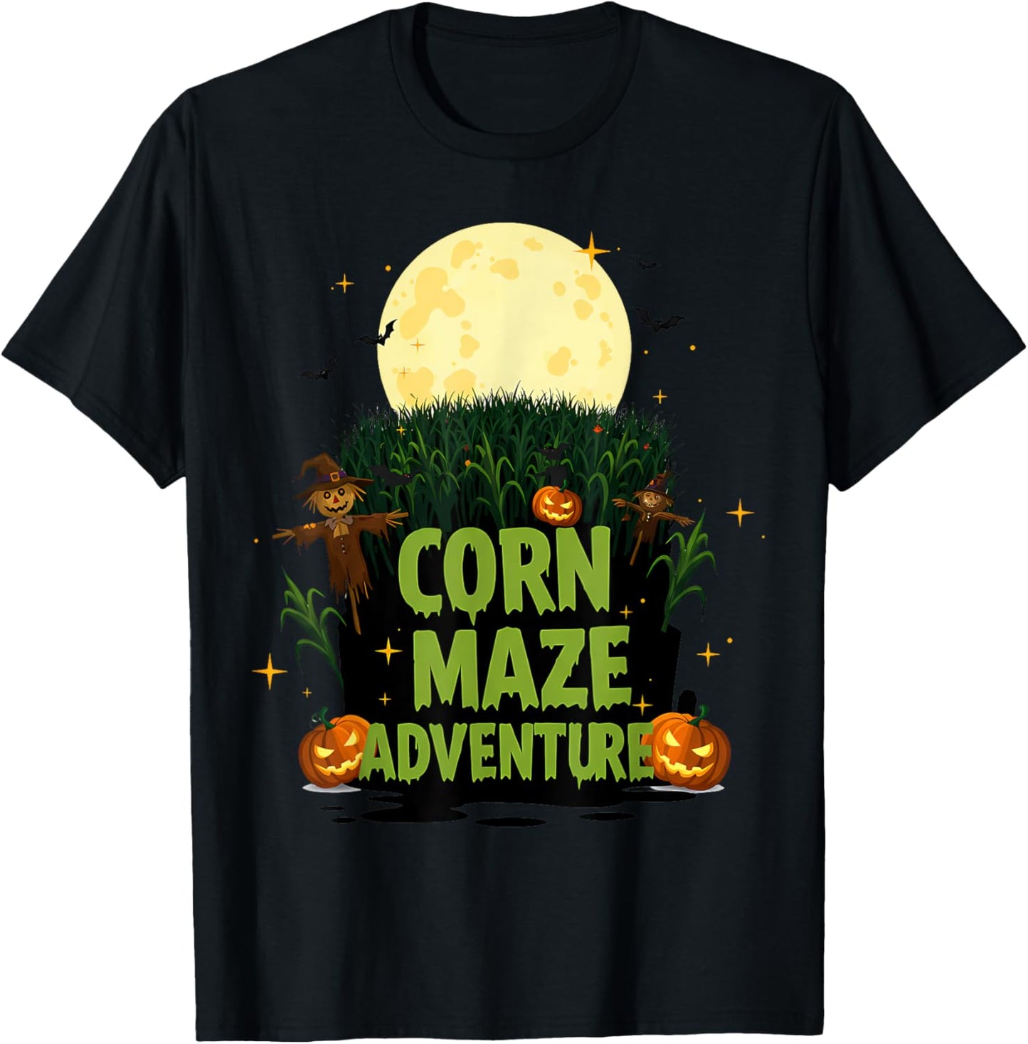 Halloween Corn Maze Adventures Friends Group Matching T-Shirt