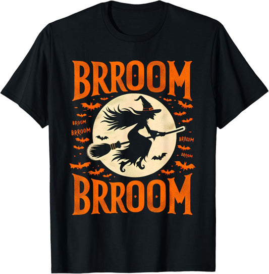 Halloween Brooms Spooky Witch T-Shirt