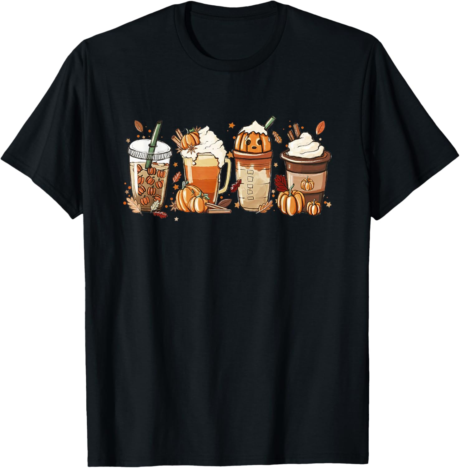 Halloween Fall Coffee Pumpkin Spice Latte Love Thanksgiving T-Shirt
