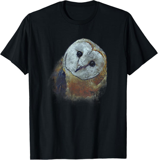 Barn Owl Painting Owl Art T-Shirt