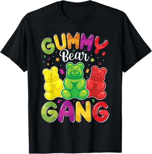 Gummy Bear Gang Funny Candy Lovers Girls Kid Squad Team T-Shirt