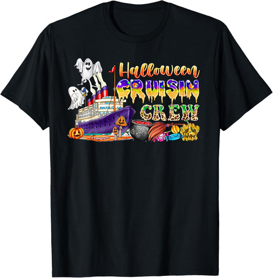 Halloween Cruisin Crew Ghost Cruise Squad Spooky Season T-Shirt