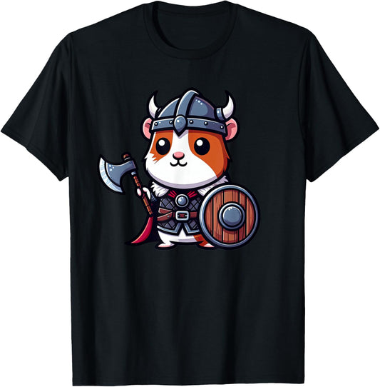 Guinea Pig Viking Pet Funny Medieval T-Shirt