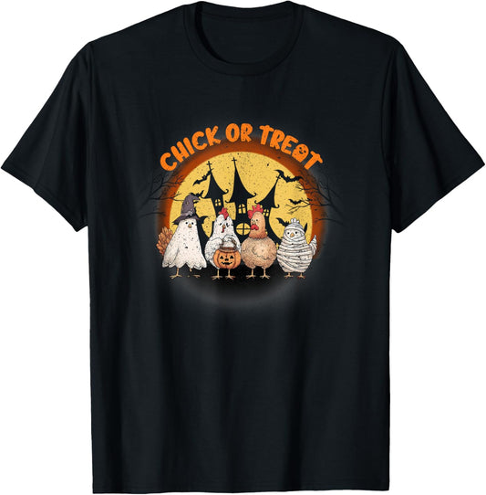 Halloween Chicken Skeleton Chick Or Treat Spooky Season T-Shirt