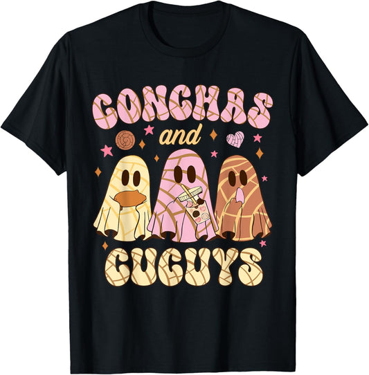 Halloween Spooky Season Conchas And Cucuys Mexican Ghost T-Shirt
