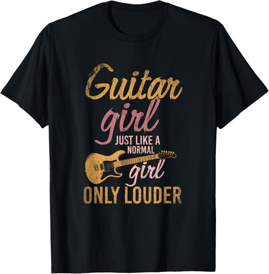Guitarist Gift Idea Women Girls Kids Band Instrument Guitar T-Shirt