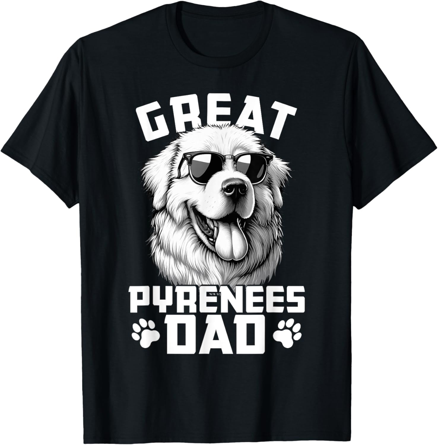 Great Pyrenees Dog Breed Great Pyrenees Dad Men Women Kids T-Shirt