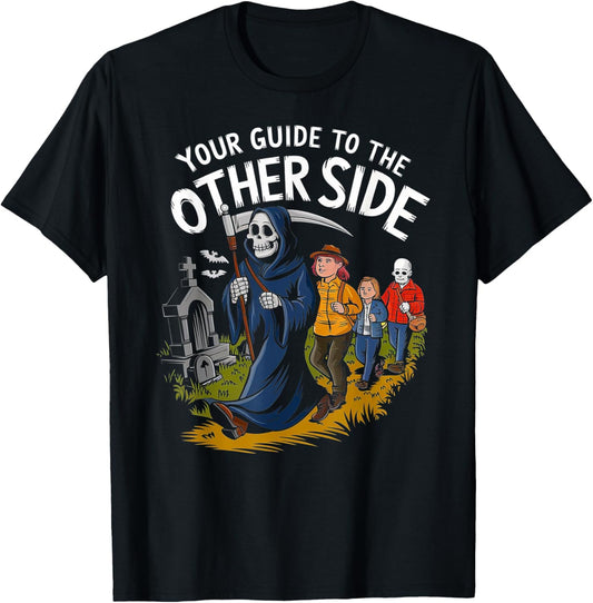 Halloween Grim Reaper Tour Guide Dark Humor T-Shirt