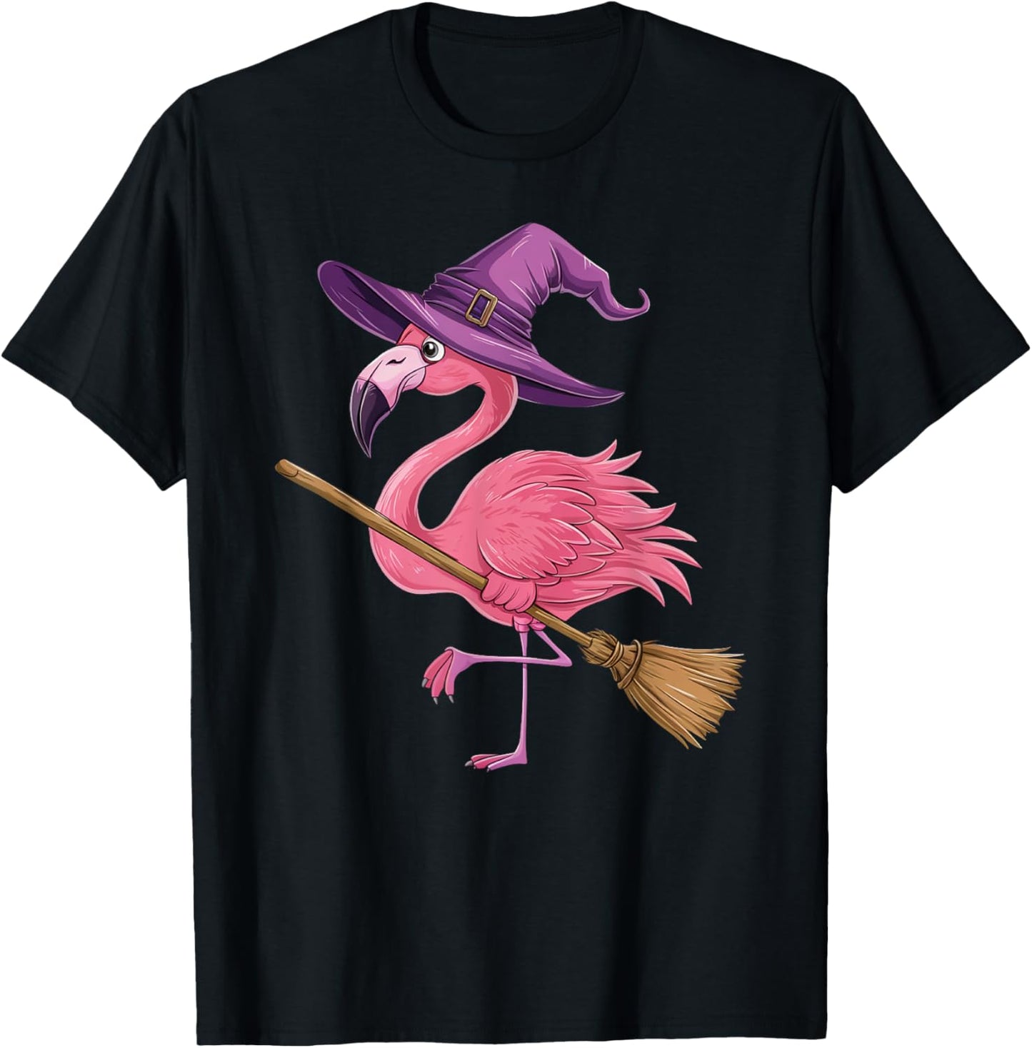 Halloween Flamingo Witch Hats Scary Costumes Men Women Kids T-Shirt