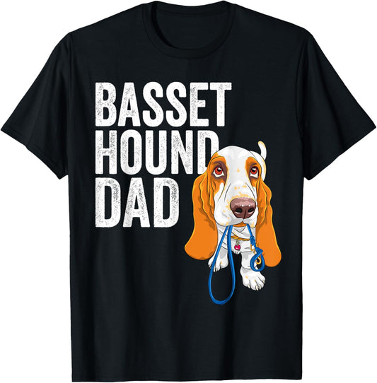 Basset Hound Dad Funny Cute Dog Lover Gift T-Shirt