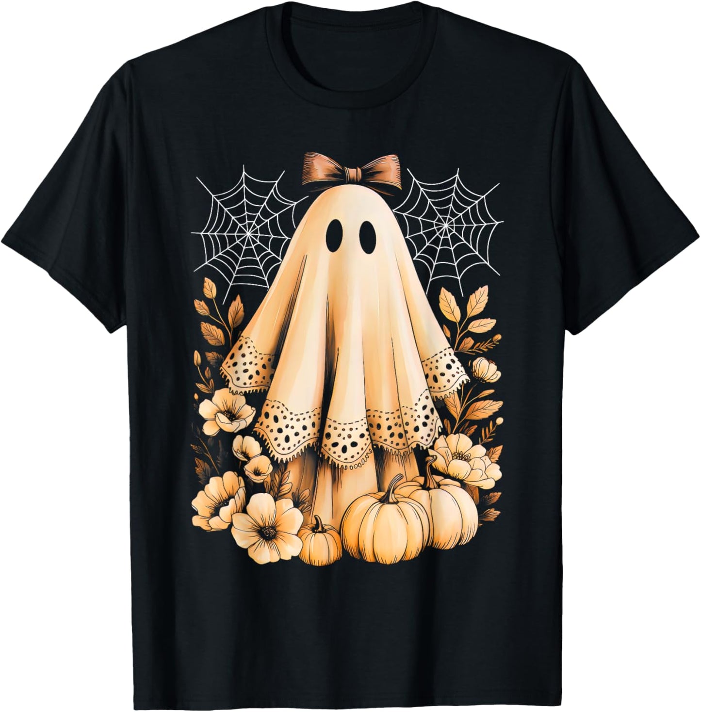 Halloween Fall Ghost Pumpkin Autumn Vibes Spooky Season T-Shirt