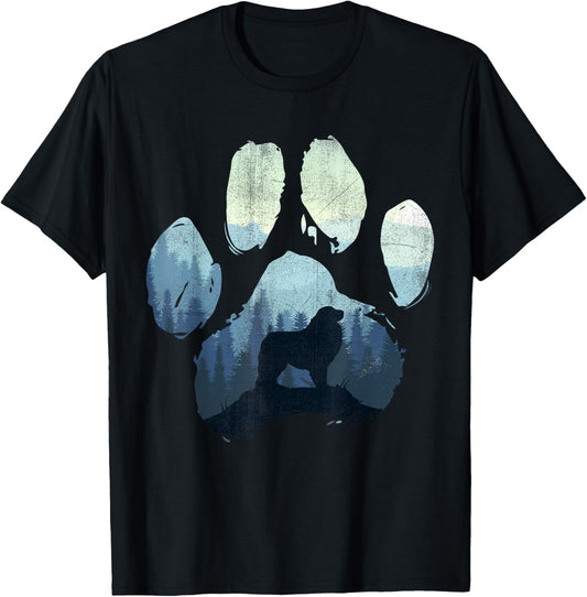Great Pyrenees Dog Paw Mom Dad Mountains T-Shirt